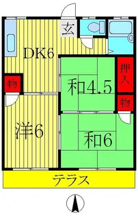 コーポT【1階】の間取り