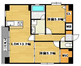 ルナクレア【5階】の間取り