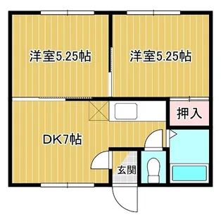 サングリーンハイツ【1階】の間取り
