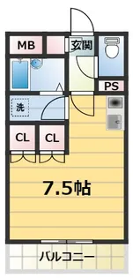 サンタフェスクエア【1階】の間取り