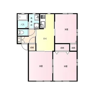 エレガンスクエア D【1階】の間取り