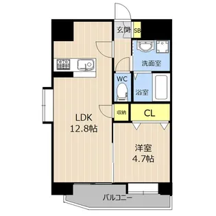 LIBTH錦ケ丘【7階】の間取り