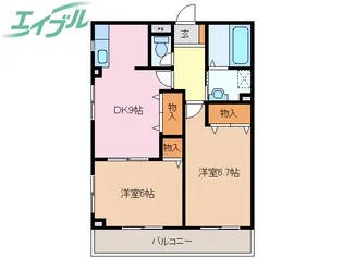 M flats【2階】の間取り