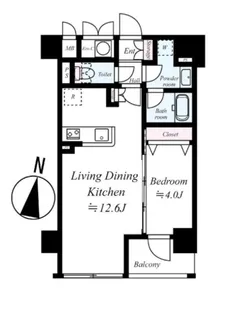 ルジェンテ・リベル日本橋濱町【7階】の間取り