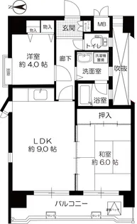 ノバカネイチ扇町【5階】の間取り