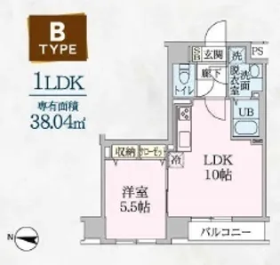 ディオコート長町【4階】の間取り