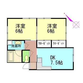 パルティール【1階】の間取り