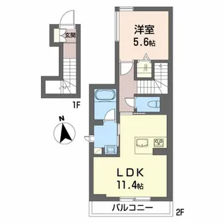 クオレール佐久平【2階】の間取り