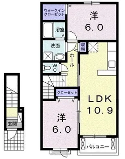 ドゥ アーブル【2階】の間取り