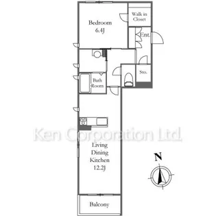 FLAT池田山【2階】の間取り