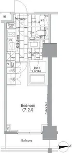 ザ パークハビオ上野レジデンス【4階】の間取り