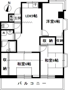 レジデンスサンク【2階】の間取り