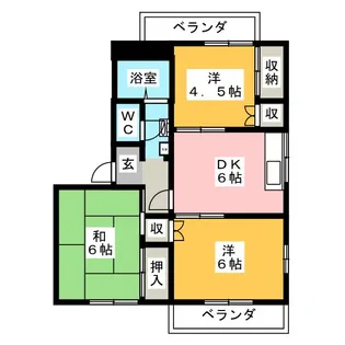 テラスウィステリアB【2階】の間取り