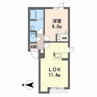 シャーメゾンサンゾーナ【2階】の間取り
