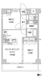 ラ・ヴェリテ壱番館【3階】の間取り