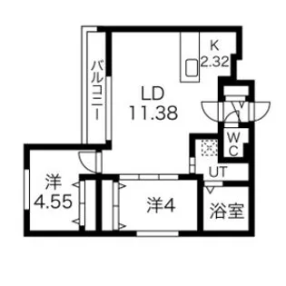 GRANDUKE八軒gene【1階】の間取り