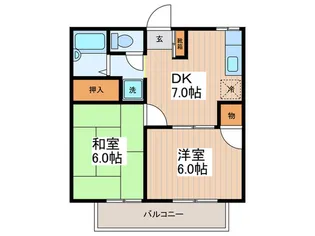 ワンブリッジ 3.21【2階】の間取り