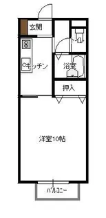 アパートメントカサブランカB【1階】の間取り