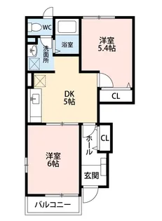 ミニョン中平【1階】の間取り