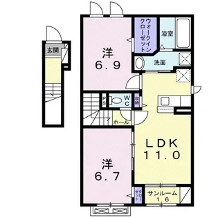 トレフル幸(みゆき)【2階】の間取り