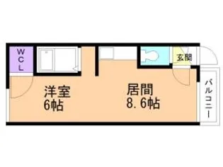 PIVOT山鼻B【3階】の間取り