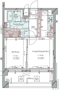 プラシア蒲田 THE GRAND RESIDENCE【5階】の間取り