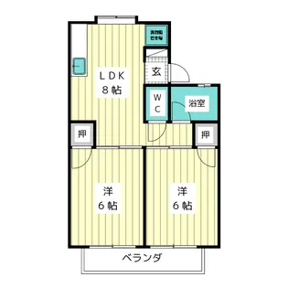 ジュネスTD【2階】の間取り