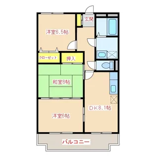 ビラージュ平佐【2階】の間取り