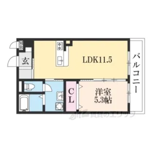 HCプレジオ草津新浜【3階】の間取り