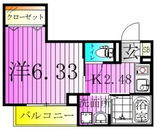 エクセリア北加平町【2階】の間取り