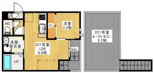 GRANDTIC 南方【1階】の間取り