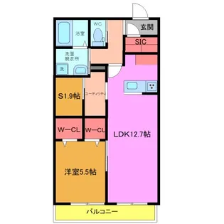 Vent Vert(ヴァンヴェール)【1階】の間取り