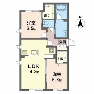 シャーメゾン セレイル【1階】の間取り