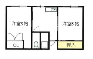 コーポ杉戸【1階】の間取り