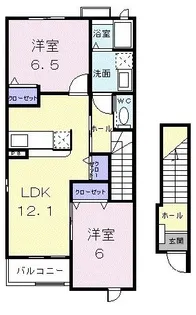 カーサ フェリーチェA【2階】の間取り