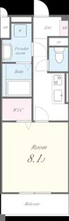 AP L-tage西新【8階】の間取り