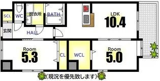 NSP BUILDING HEIWAODORI【2階】の間取り