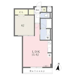 エルパーク西ノ内【1階】の間取り