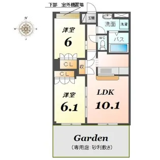 セイントピアI【1階】の間取り