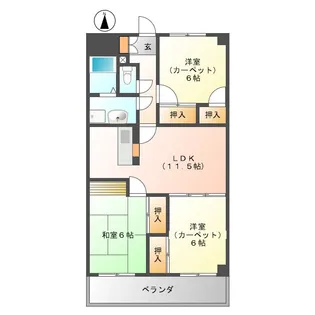 ヴェルデ【1階】の間取り