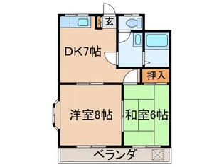 ハイツ峯岸2【1階】の間取り