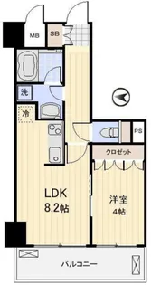 プロスペクト恩賜公園【4階】の間取り