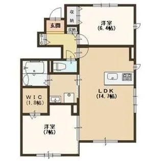 アメニティ箕面船場【1階】の間取り