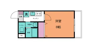 バーシティハウス泉B【1階】の間取り