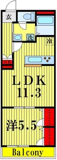 パーシモン ジュジュベ【2階】の間取り