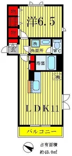レジデンス・レ・セゾン【1階】の間取り