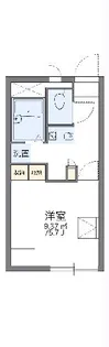 レオパレスウエスト ヒル【1階】の間取り