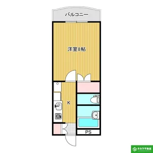 リバーサイドスクエア壱番館【4階】の間取り