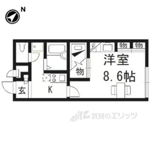 レオパレス城南【1階】の間取り