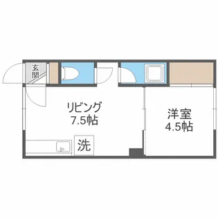 イエローハウス本通【1階】の間取り